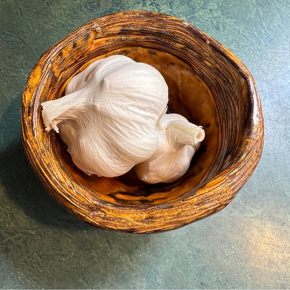 CARMEL AND BLACK Ceramic Pottery Bowl or Planter from my Studio - Picture 9 of 16